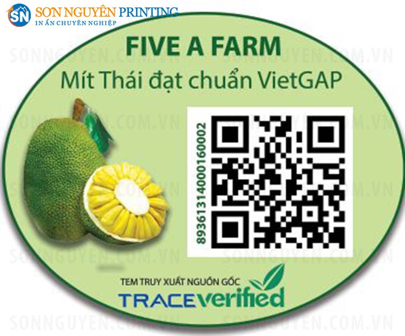 Mẫu in tem truy xuất nguồn gốc điển hình Mẫu in tem truy xuất nguồn gốc điển hình