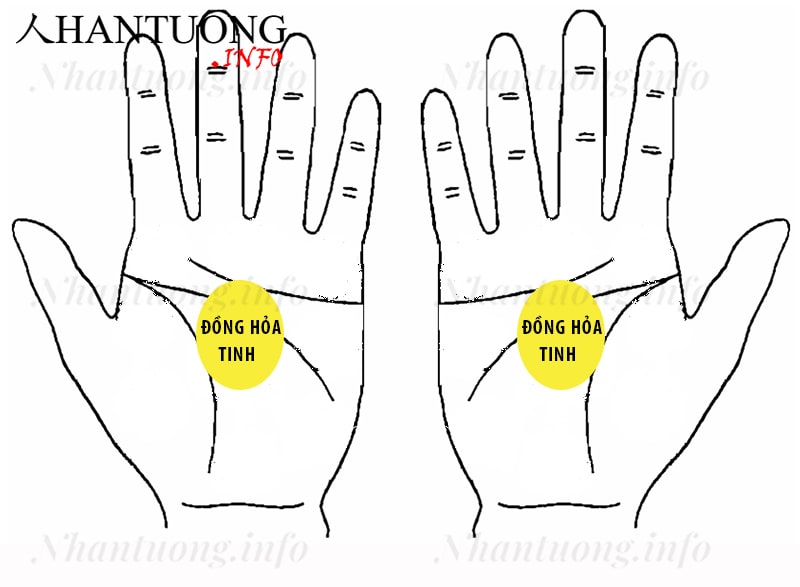 Đồng Hỏa tinh ở trên bàn tay Đồng Hỏa tinh ở trên bàn tay
