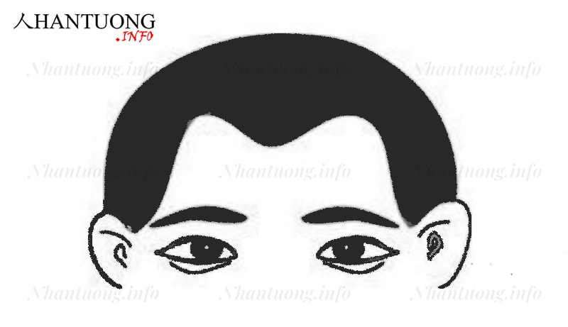 Trán chữ M mà hai đỉnh thoải Trán chữ M mà hai đỉnh thoải